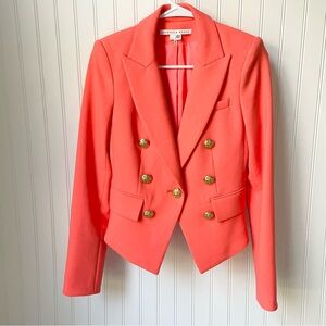 Veronica Beard Diego Jacket Neon Pink Size 0 Cropped